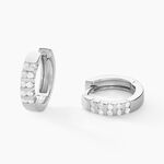 Cr&eacute;oles Robine Argent Blanc Oxyde De Zirconium - Boucles d'oreilles cr&eacute;oles Femme | Histoire d&rsquo;Or