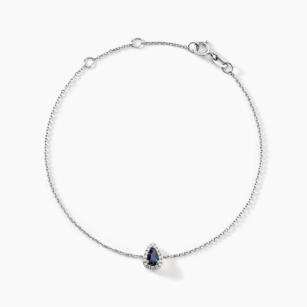 Bracelet Juliettina Or Blanc Saphir Et Diamant