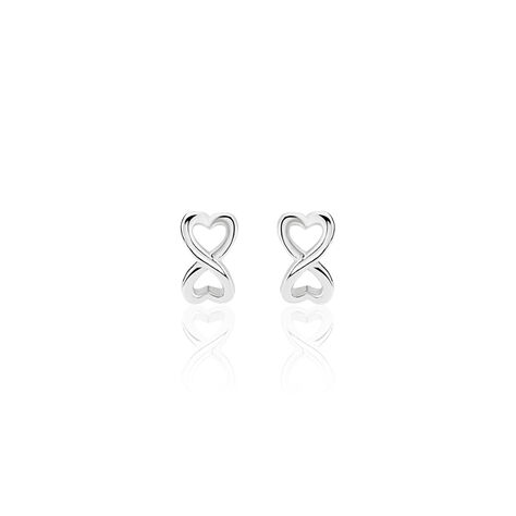 Boucles D'oreilles Puces Cony Argent Blanc - Boucles d'oreilles fantaisie Femme | Histoire d’Or
