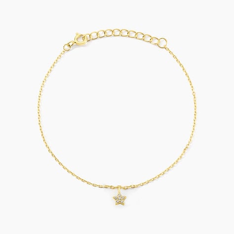 Bracelet Saya Argent Jaune Oxyde De Zirconium - Bracelets Femme | Histoire d&rsquo;Or