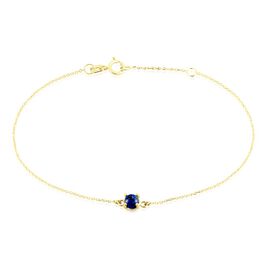 Bracelet Campsis Or Jaune Lapis Lazuli - Bijoux Femme | Histoire d’Or