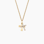 Pendentif Canice Argent Dor&eacute; A L'Or 750/1000 Oxyde De Zirconium - Pendentifs Communion Femme | Histoire d&rsquo;Or