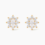 Boucles D'oreilles Puces Lisea Plaqu&eacute; Or Oxydes De Zirconium - Boucles d'oreilles fantaisie Femme | Histoire d&rsquo;Or