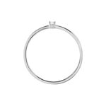 Bague Solitaire Argent Blanc  1er Solitaire Oxyde De Zirconium - Bagues solitaires Femme | Histoire d&rsquo;Or