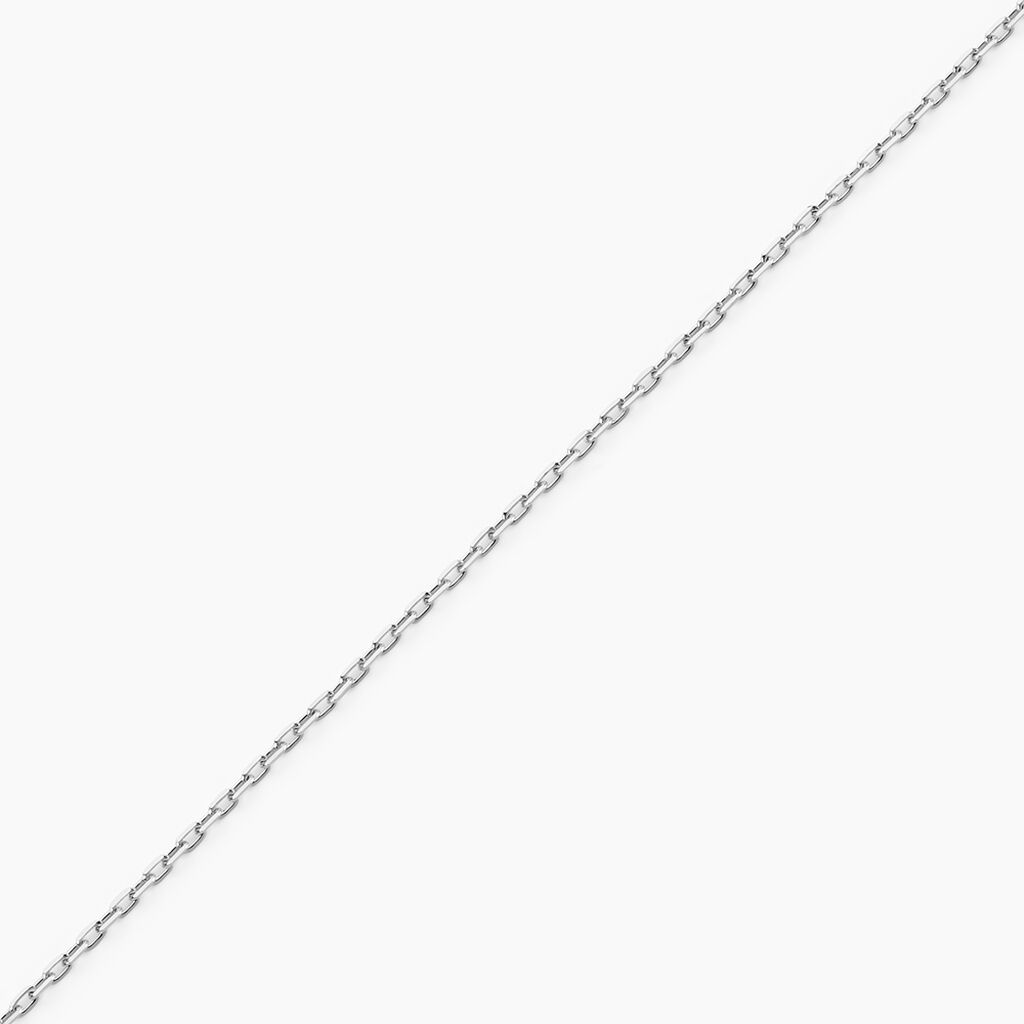 Cha&icirc;ne Claudine Maille For&ccedil;at Argent Blanc - Chaines Femme | Histoire d&rsquo;Or