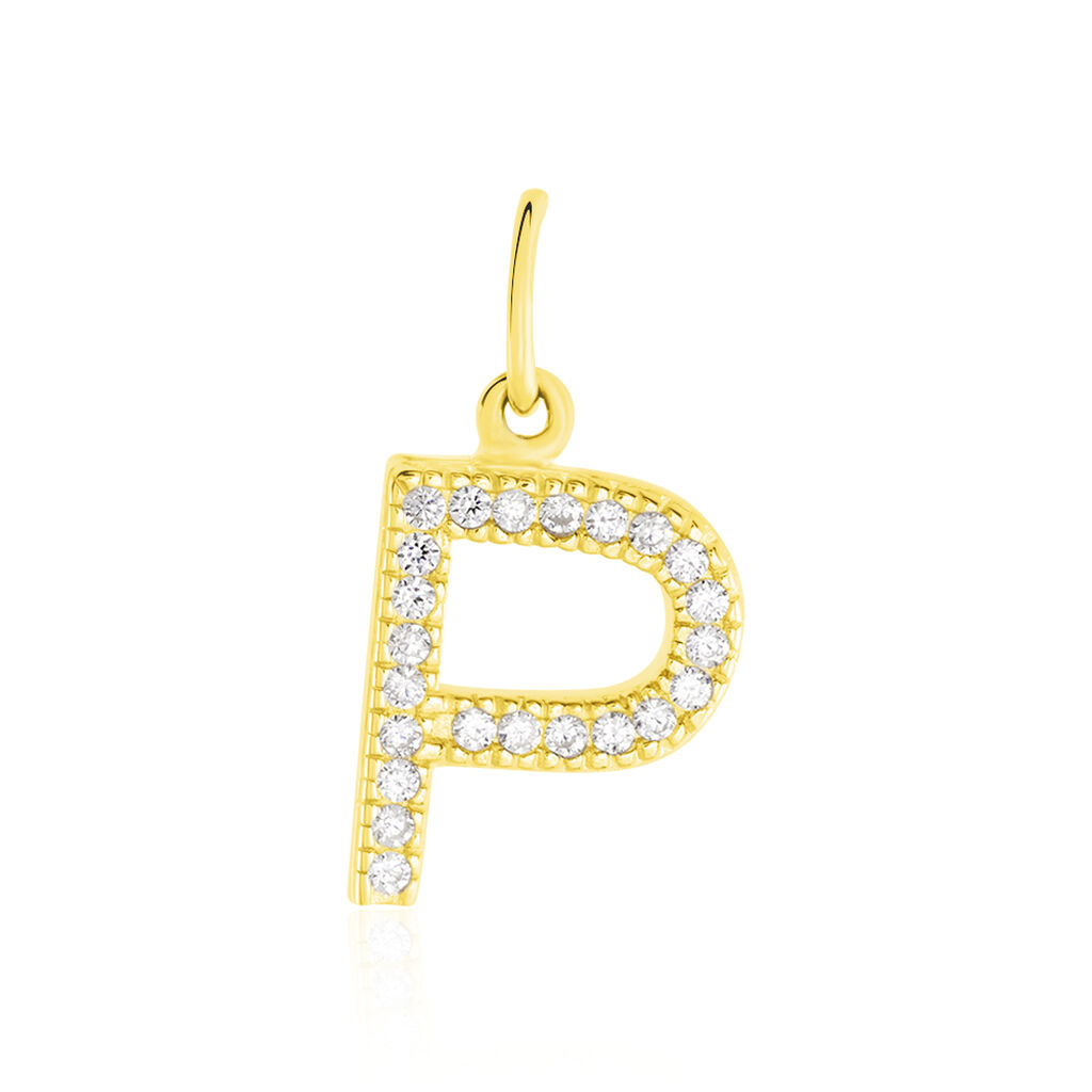Pendentif Lettre P Or Jaune Oxyde - Pendentifs Famille | Histoire d’Or