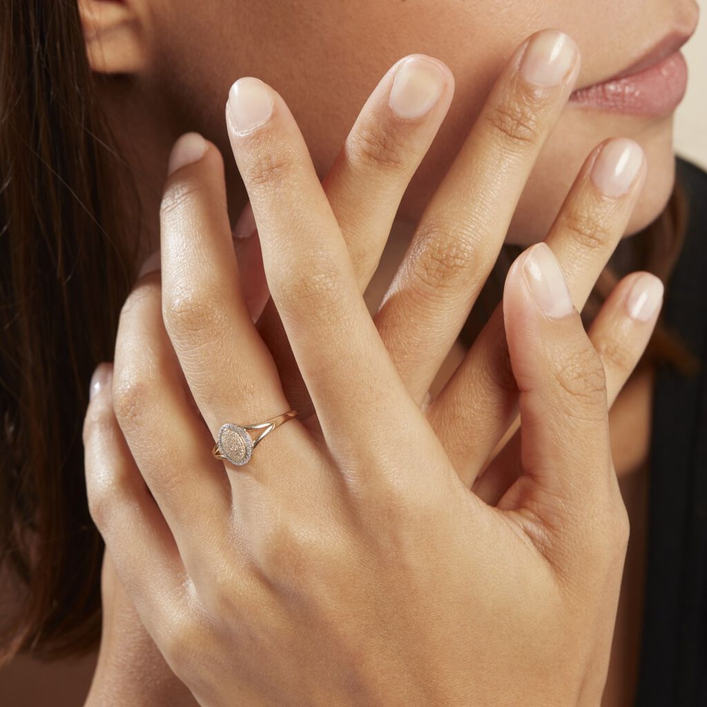 Bague Or Jaune Finola Diamants - Bagues avec pierre Femme | Histoire d’Or
