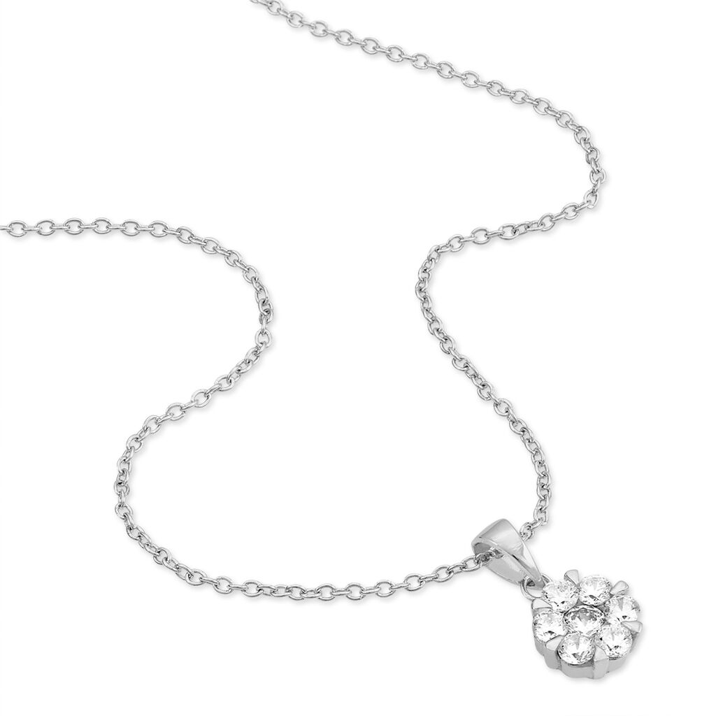 Collier Pietra Argent Blanc Oxyde De Zirconium - Colliers fantaisie Femme | Histoire d’Or