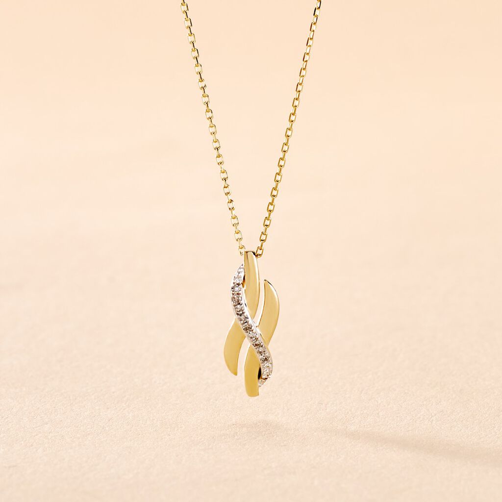 Collier Ester Or Jaune Diamant - Colliers Femme | Histoire d&rsquo;Or