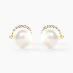 Boucles D'oreilles Puces Lucinda Or Jaune Perle De Culture - Clous d'oreilles Femme | Histoire d&rsquo;Or