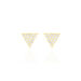Boucles D'oreilles Puces Eloane Triangle Or Jaune Oxyde De Zirconium - Clous d'oreilles Femme | Histoire d’Or