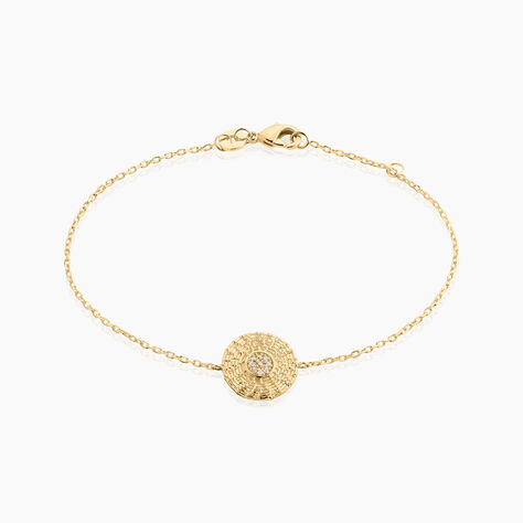 Bracelet Nanna Plaque Or Jaune Oxyde De Zirconium - Bracelets Femme | Histoire d’Or
