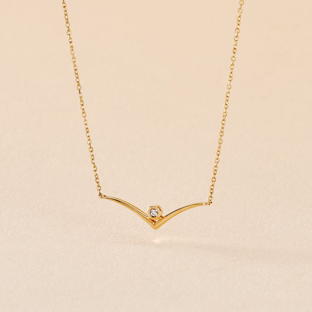 Collier Volia Or Jaune Diamant - Colliers Femme | Histoire d’Or