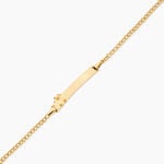 Bracelet Identit&eacute; Etheline Maille Gourmette Or Jaune - Bracelets Communion Enfant | Histoire d&rsquo;Or