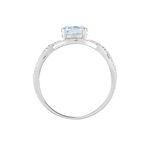 Bague Tina Or Blanc Topaze Et Oxyde De Zirconium - Bagues solitaires Femme | Histoire d&rsquo;Or