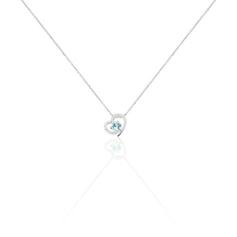 Collier Eliana Or Blanc Topaze Et Oxyde De Zirconium - Colliers Femme | Histoire d’Or