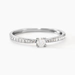 Bague Solitaire Hemera Or Blanc Diamant - Bagues solitaires Femme | Histoire d&rsquo;Or