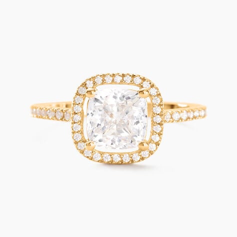 Bague Or Jaune Adrienne Oxydes De Zirconium - Bagues solitaires Femme | Histoire d’Or