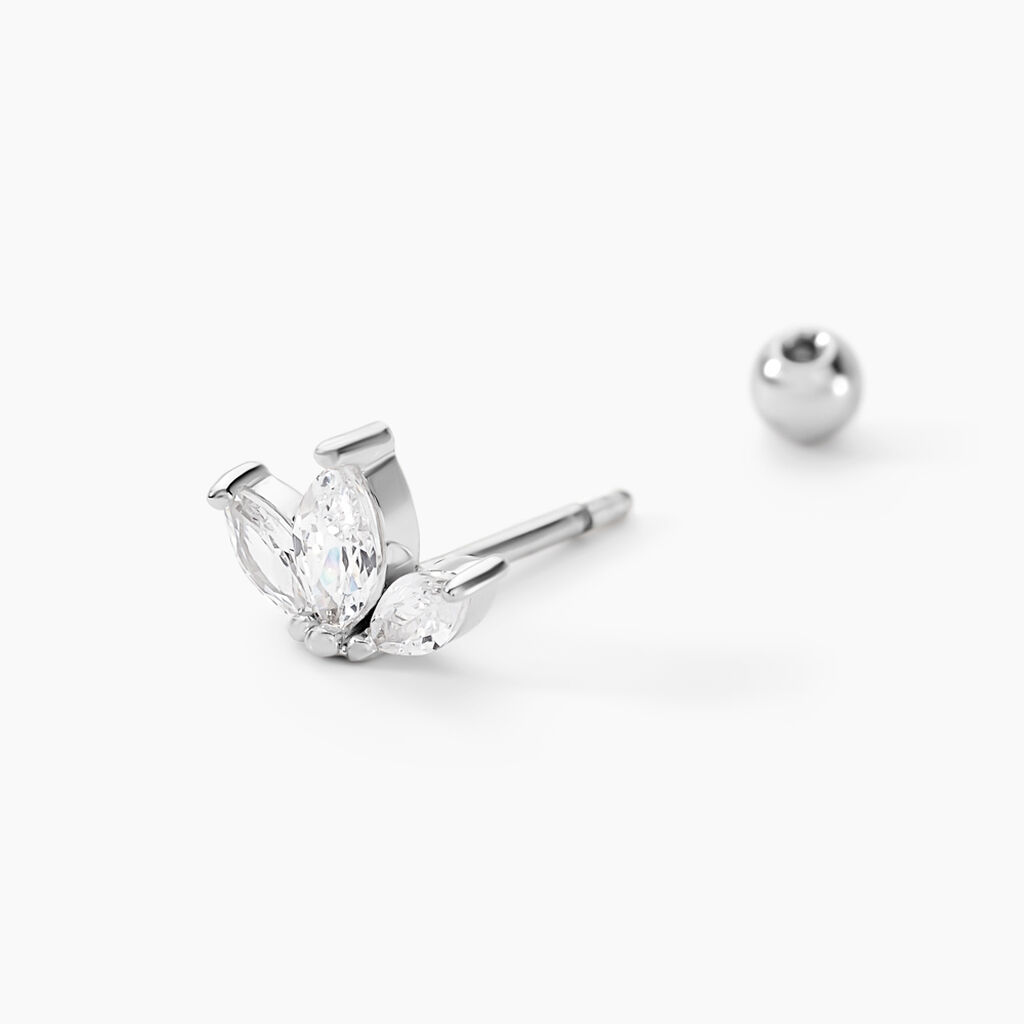 Piercing D'oreille Unitaire Argent Père Oxyde De Zirconium - Bijoux Femme | Histoire d’Or