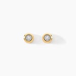 Boucles D'oreilles Puces Fatiana Or Jaune Diamant - Clous d'oreilles Femme | Histoire d&rsquo;Or