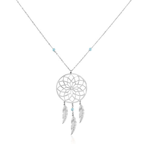 Collier Sautoir Misalie Argent Blanc - Sautoirs Femme | Histoire d&rsquo;Or