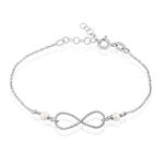 Bracelet Aliya Argent Blanc Pierre De Synthese - Bracelets Femme | Histoire d&rsquo;Or