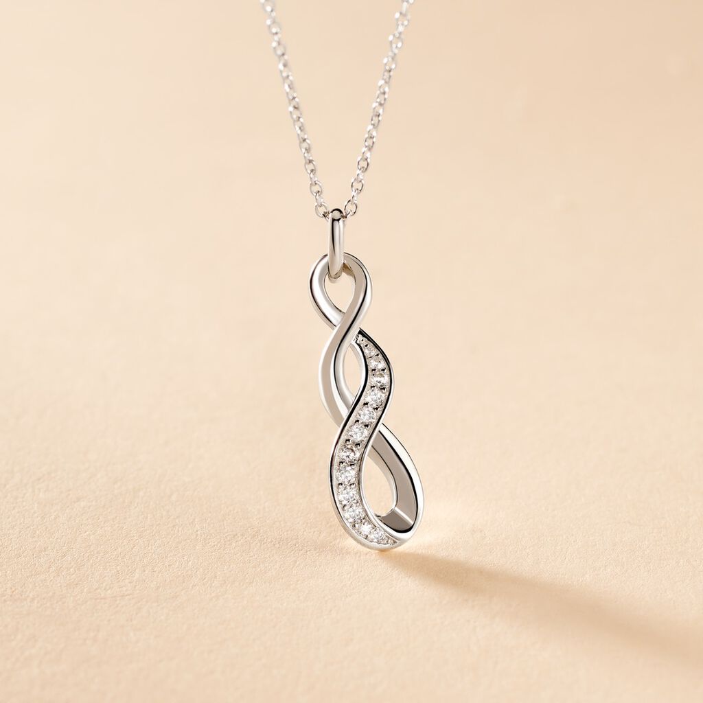 Collier Ayhan Argent Blanc Oxyde De Zirconium - Colliers fantaisie Femme | Histoire d’Or