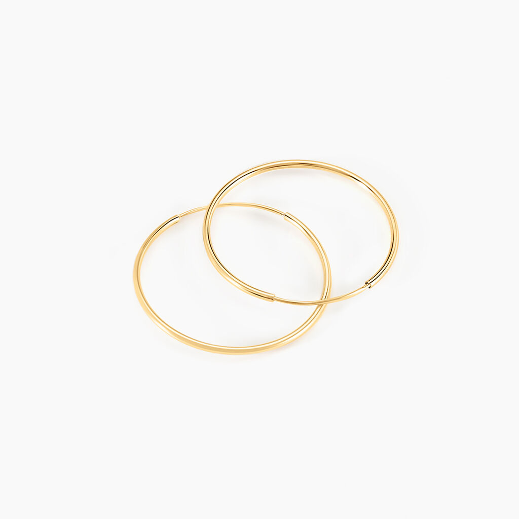 Créoles Muses Or Jaune - Boucles d'oreilles créoles Femme | Histoire d’Or