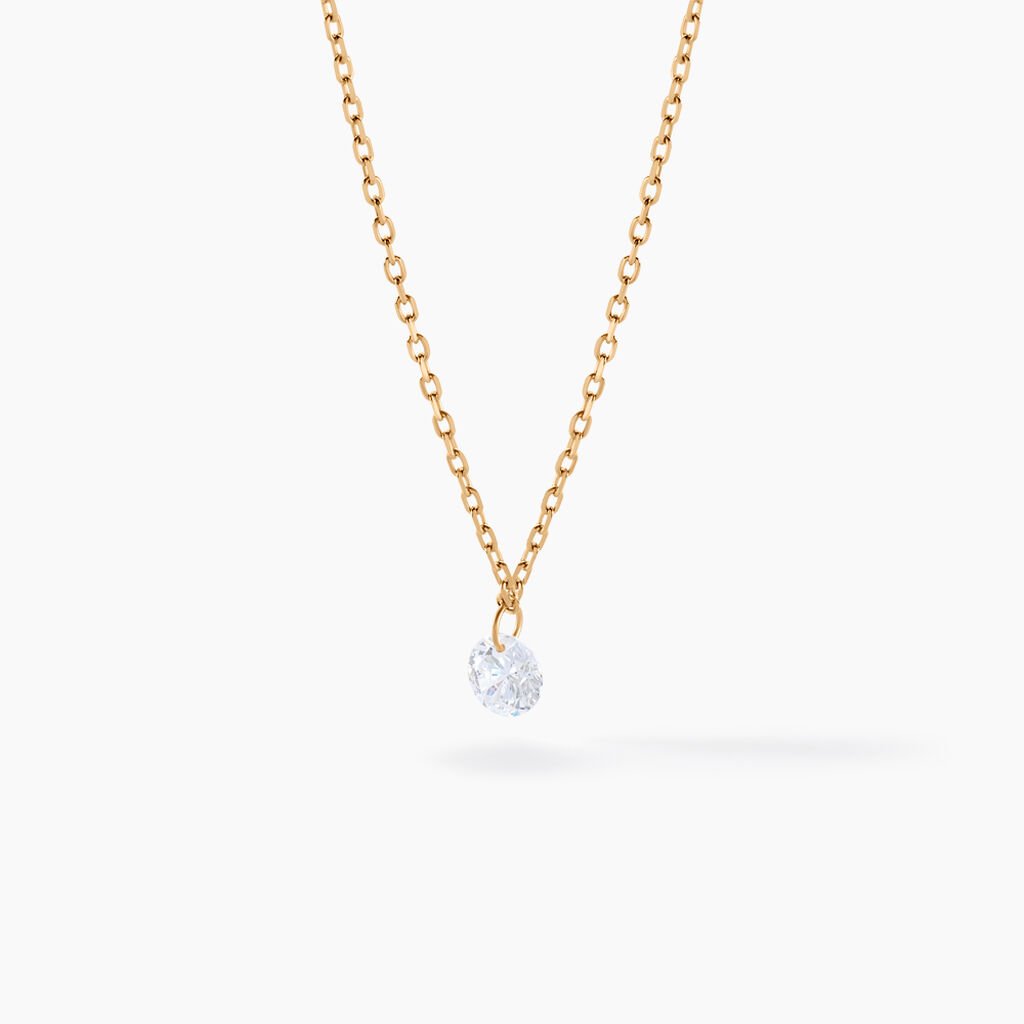 Collier Delma Plaqué Or Jaune Oxyde De Zirconium - Colliers fantaisie Femme | Histoire d’Or
