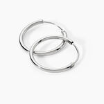 Cr&eacute;oles Argent Blanc Olympia - Boucles d'oreilles cr&eacute;oles Femme | Histoire d&rsquo;Or