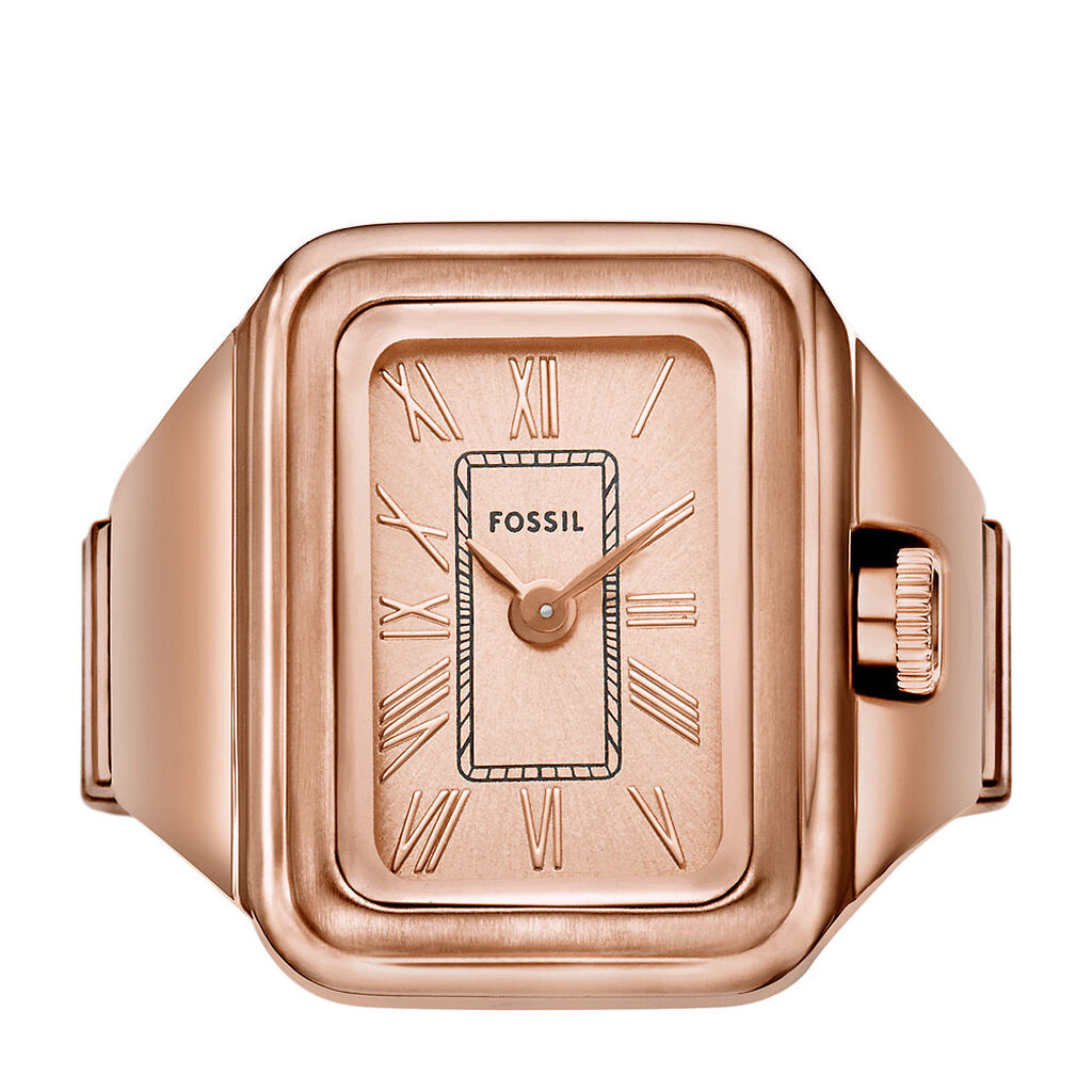 Montre Bague Fossil Raquel Watch Ring Ros&eacute; - Montres Femme | Histoire d&rsquo;Or