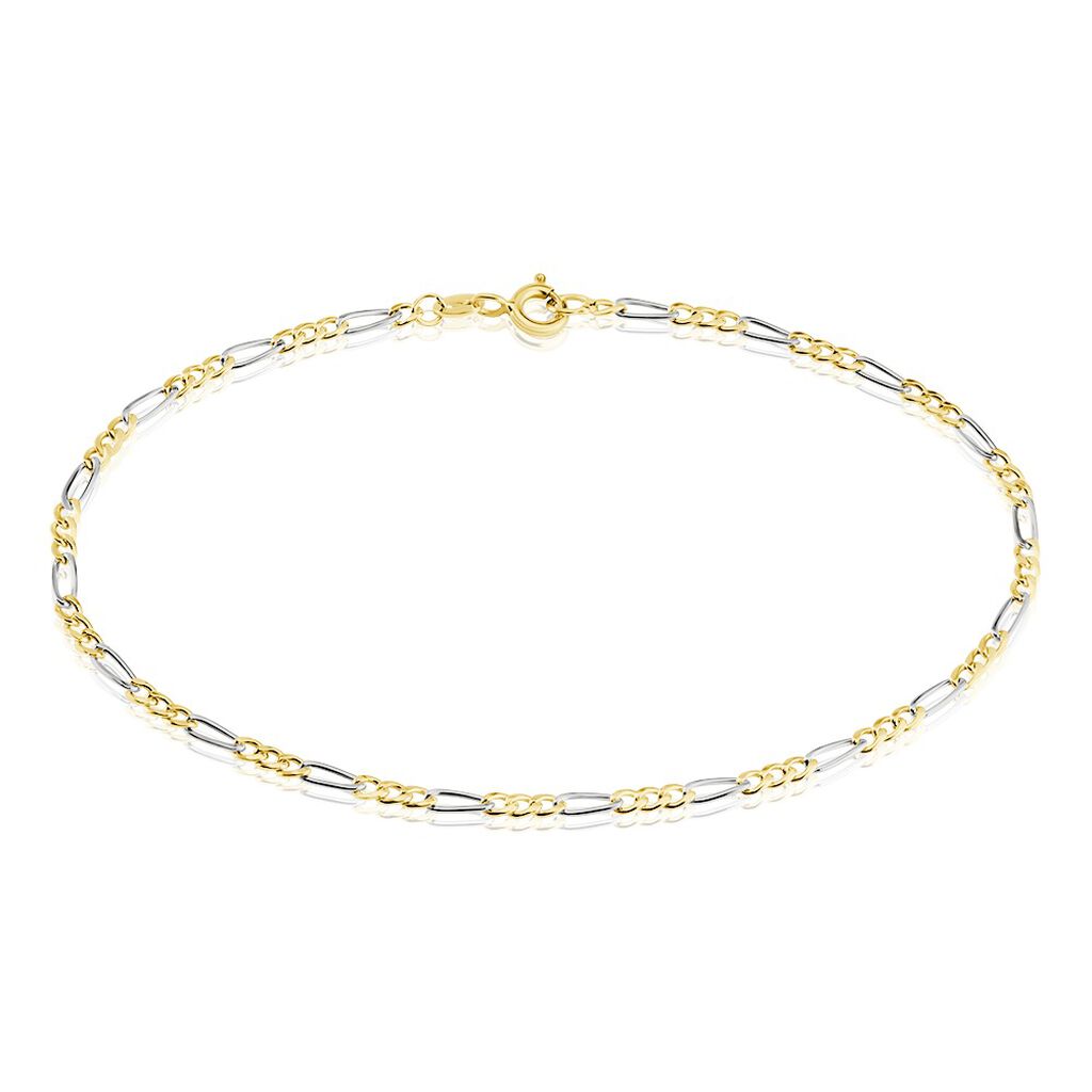 Bracelet Maille Cameo Or Bicolore - Bracelets cha&icirc;ne Femme | Histoire d&rsquo;Or