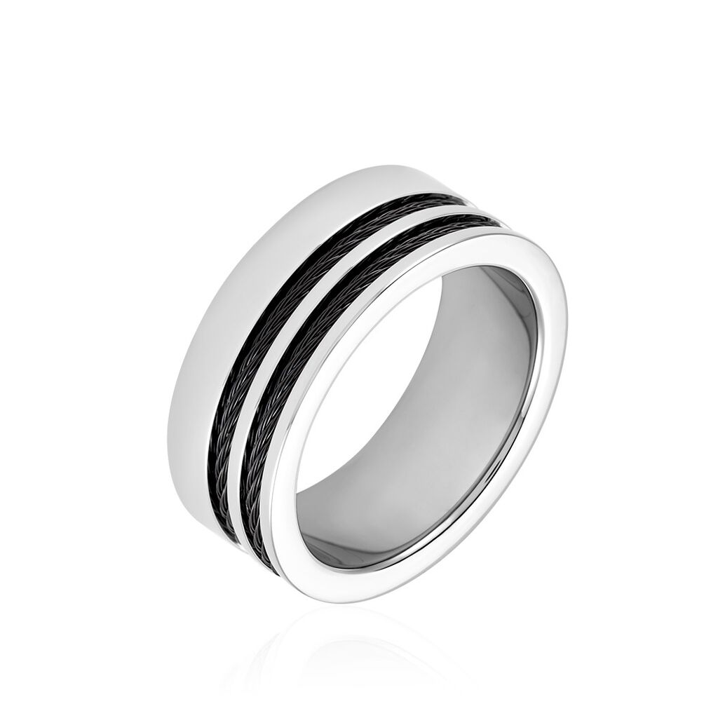 Bague Jourdan Acier Gris - Bagues fantaisie Homme | Histoire d’Or