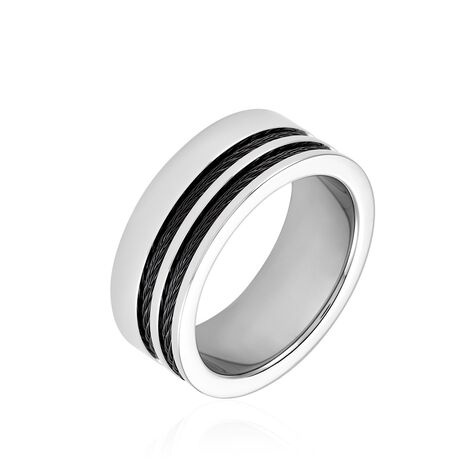 Bague Jourdan Acier Gris - Bagues fantaisie Homme | Histoire d’Or
