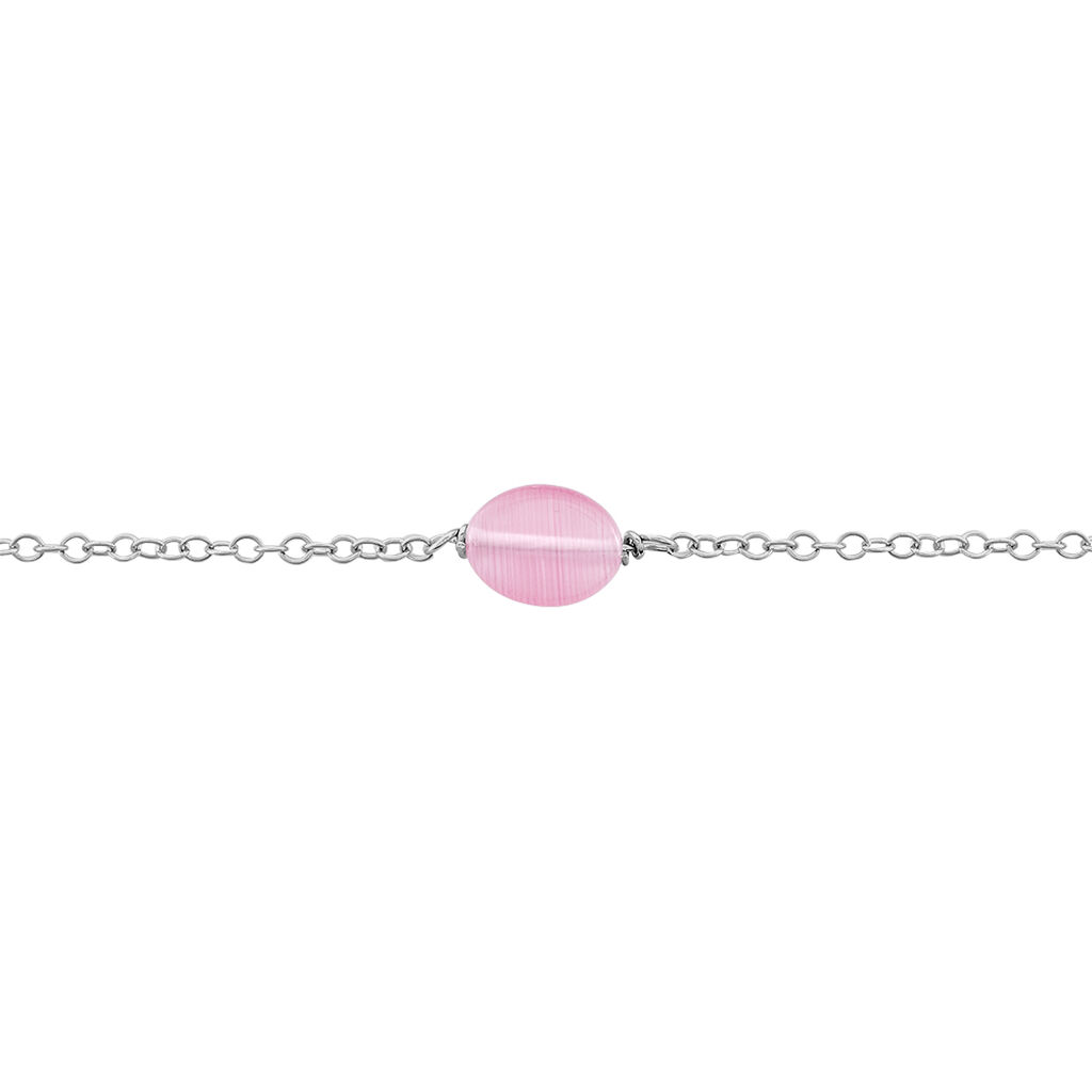 Bracelet Evren Argent Blanc Quartz Rose - Bracelets Femme | Histoire d’Or