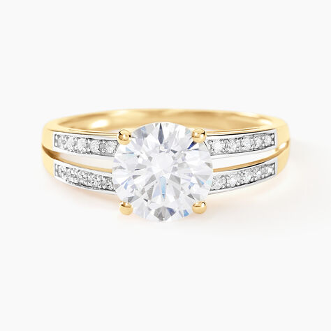 Bague Solitaire Or Jaune Anthyme Oxyde De Zirconium - Bagues solitaires Femme | Histoire d’Or