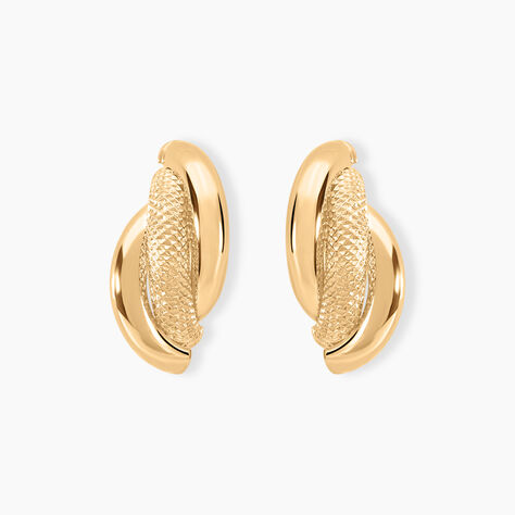 Demi Créoles Or Jaune Fermine - Boucles d'oreilles créoles Femme | Histoire d’Or