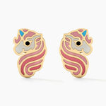 Boucles D'oreilles Puces Pivoina Or Jaune Oxyde De Zirconium - Clous d'oreilles Enfant | Histoire d&rsquo;Or