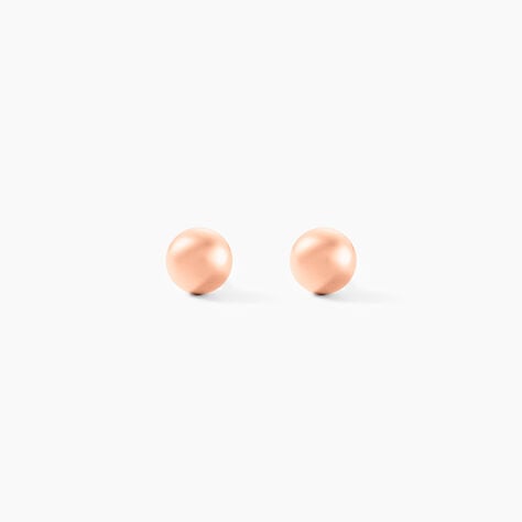 Boucles D'oreilles Puces Fidelia Boule Or Rose - Clous d'oreilles Femme | Histoire d&rsquo;Or