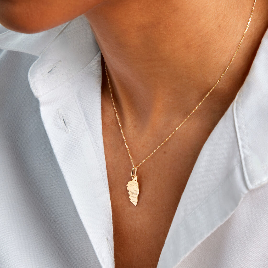 Pendentif Gaietana Corse Or Jaune - Pendentifs Unisex | Histoire d&rsquo;Or