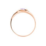 Bague Tiphaine Or Rose Amethyste - Bagues solitaires Femme | Histoire d&rsquo;Or