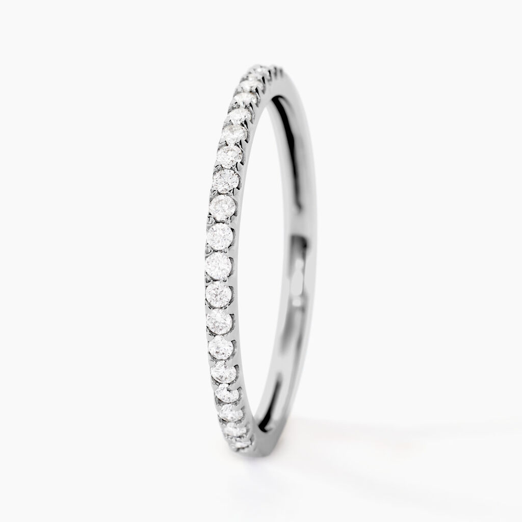 Bague Gizella Or Blanc Diamant - Alliances Femme | Histoire d&rsquo;Or