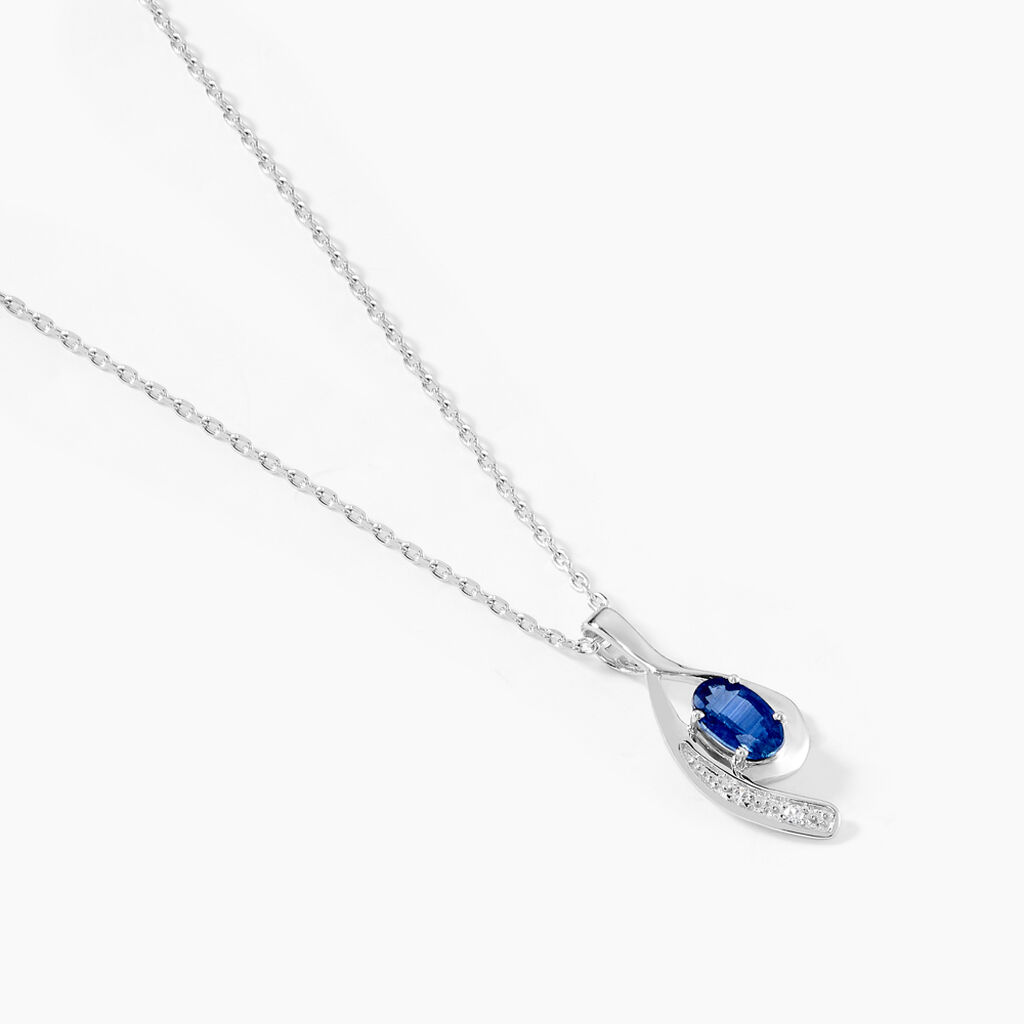 Collier Emotion Or Blanc Saphir Diamant - Colliers Femme | Histoire d’Or