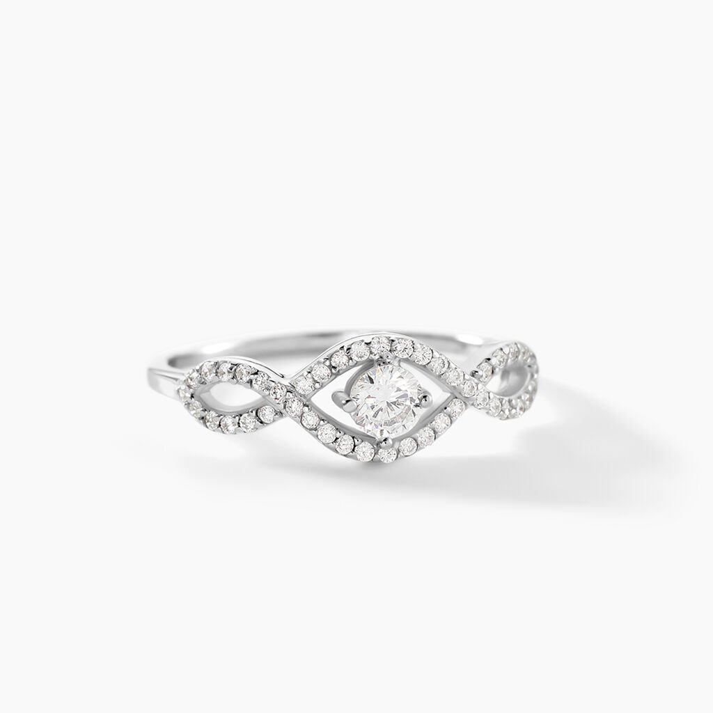 Bague Argent Katerina Oxydes De Zirconium - Bagues solitaires Femme | Histoire d&rsquo;Or