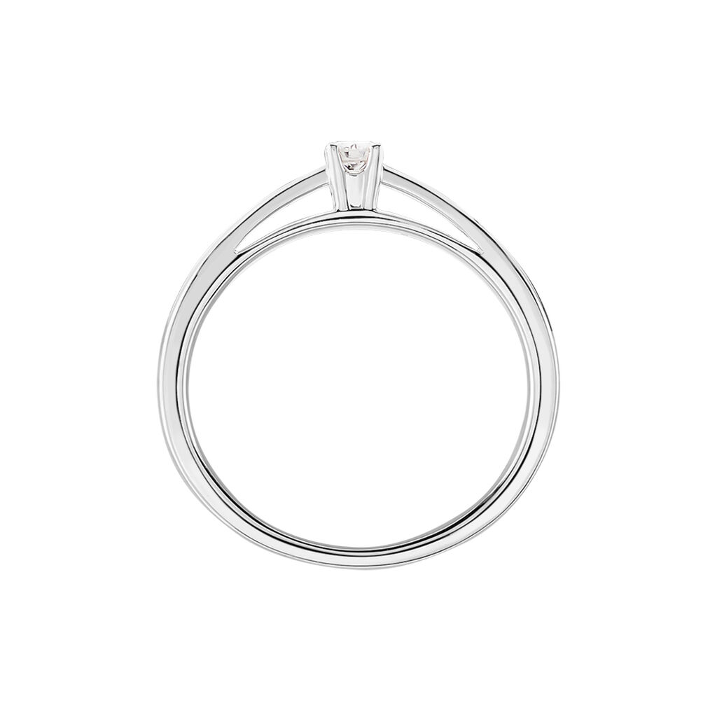 Bague Solitaire Iris Or Blanc Diamant - Bagues solitaires Femme | Histoire d&rsquo;Or