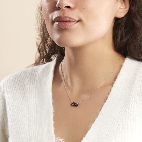 Collier Alicia Argent Blanc Céramique - Colliers fantaisie Femme | Histoire d’Or
