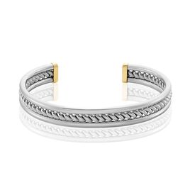 Bracelet Jonc Ouvert Acier Blanc Winnoc - Bracelets fantaisie Homme | Histoire d’Or