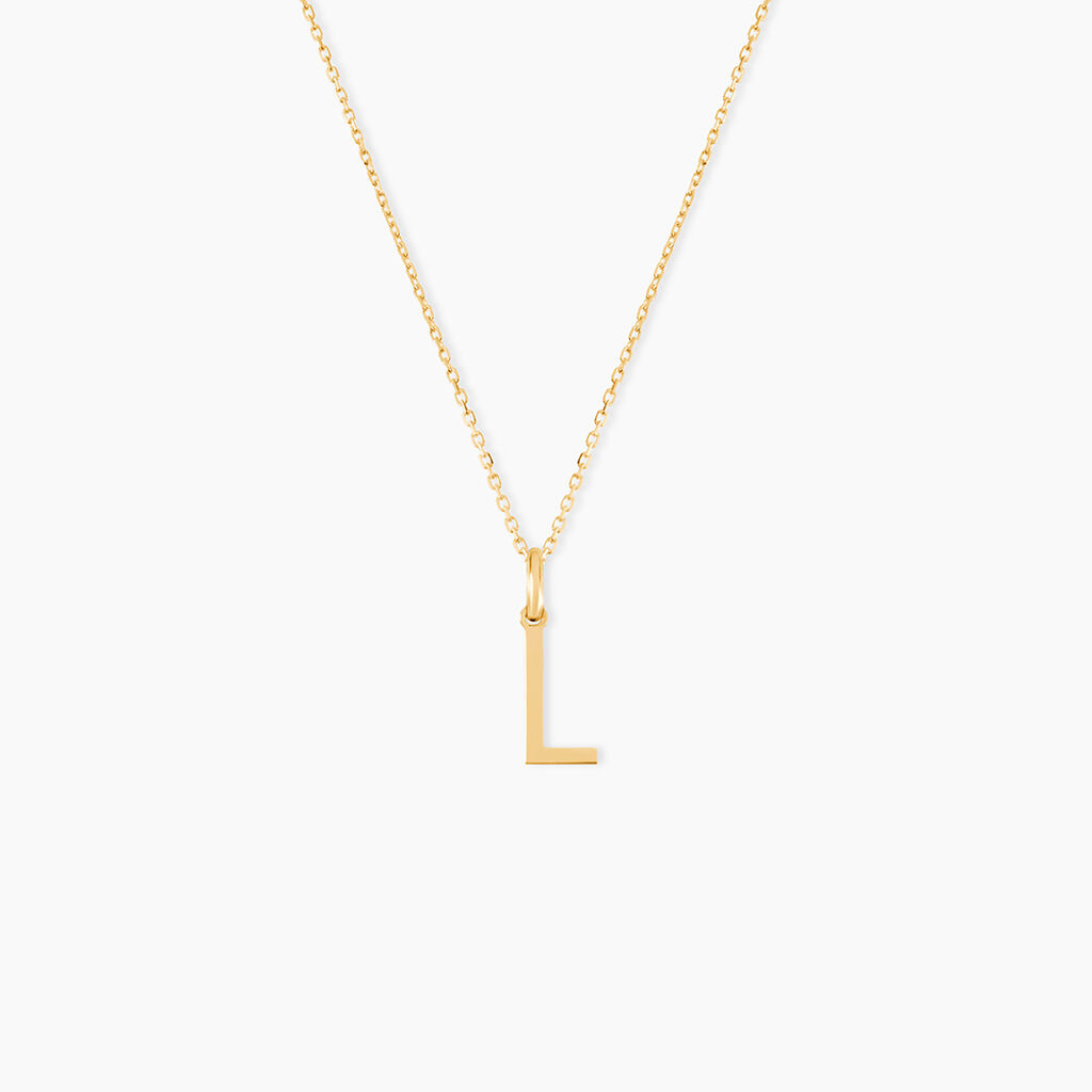 Pendentif Ionia Lettre Or Jaune - Pendentifs Famille | Histoire d&rsquo;Or