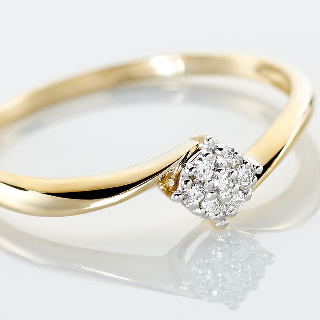 Bague Solitaire Lysia Or Jaune Diamant - Bagues solitaires Femme | Histoire d’Or