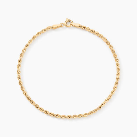 Bracelet Jerry Maille Corde Or Jaune - Bracelets cha&icirc;ne Femme | Histoire d&rsquo;Or
